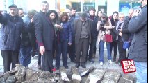 Belediye kazısında 300 yıllık mezar taşları çıktı