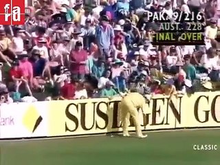 Asif Mujtaba Six On Last Ball Vs Australia 1992-93