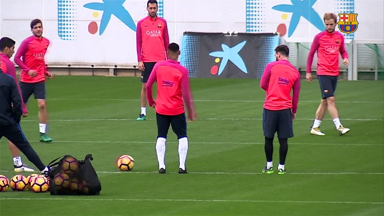 FC Barcelona training session: Final workout before Sevilla trip