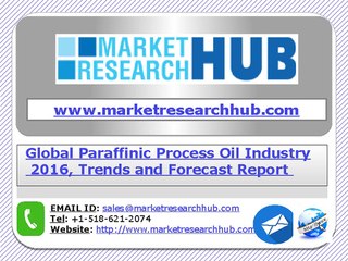 Global Paraffinic Process Oil Industry Trends and Forecast Report