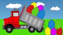 Trucks For Kids - Dumping Surprise Eggs - LEARN COLORS! - Video For Kids