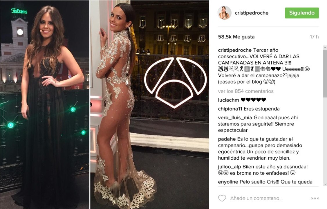 Cristina Pedroche volverá a presentar las campanadas