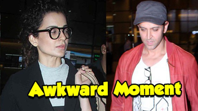 Kangana Ranaut Hrithik Roshan Come Face To Face, Hrithik Shocked To React