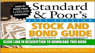 [Free Read] Standard   Poor s Stock   Bond Guide, 2003 Edition Full Online