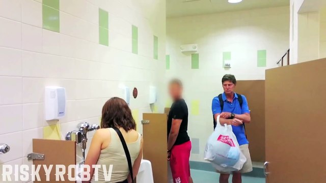 Girl Peeing In Boys Public Bathroom Prank!!