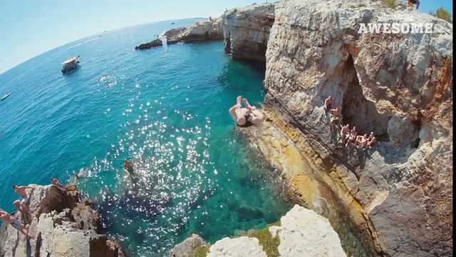 Extreme Cliff Jumping & Giant Rope Swing PEOPLE ARE AWESOME 2016 - YouTube