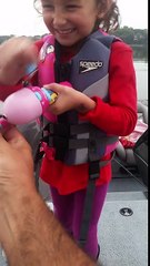 Avery crushes huge bass on barbie pole! part 2