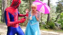 Spiderman Loses His Costumes & Becomes Skeleton Man! w/ Frozen Elsa, Pink Spidergirl, Gorilla Prank!