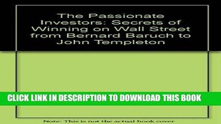 [Free Read] The Passionate Investors Full Online
