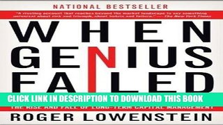Best Seller When Genius Failed: The Rise and Fall of Long-Term Capital Management Free Download