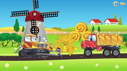 Cartoons for children - The Excavator - Construction Trucks Video Compilation 1 hour for Kids