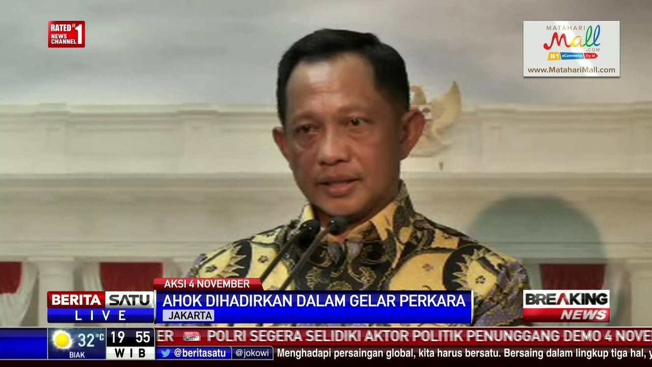 Breaking News: Kapolri: Gelar Perkara Kasus Ahok Akan Diselenggarakan Live