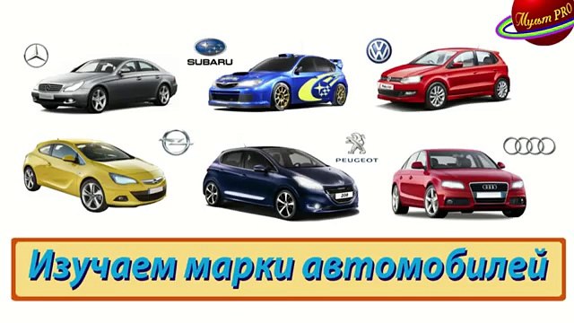 Машинки. Марки машин. Машины для детей. Изучаем буквы.