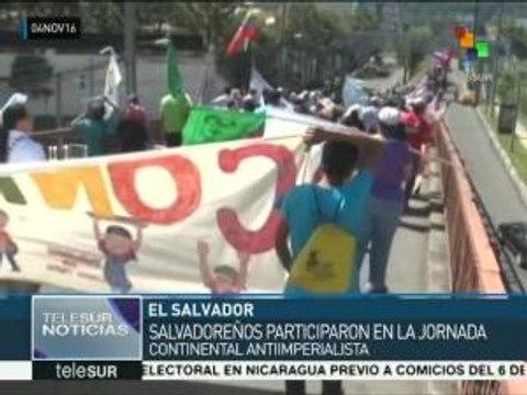 Salvadoreños participan en jornada continental antiimperialista