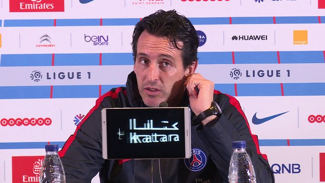 Ligue 1 Paris SG - Rennes: conférence davant match de Unai Emery