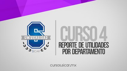Reporte de Utilidades por Departamento (SICAR Versión 2.2)