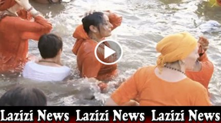 Foreign Ladies Holy Bath at Mahakumbh, Ujjain 2016 - विदेशी महिलाओॆ का कुंभस्नान - उज्जैन २०१६