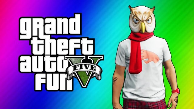 GTA 5 Funny Moments - I m Not a Hipster DLC, Turdmobile Stunts, Raccoon Mask, Gate Launch Glitch