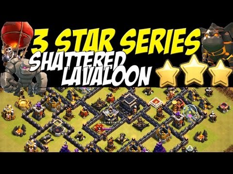 3 Star Series: SHATTERED LAVALOON TH9 Attack Strategy vs MAX TH9 Clan War Base | Clash of Clans