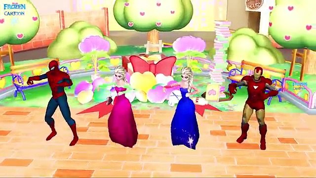 Frozen Elsa SuperHeroes Singing Twinkle Twinkle Little Star And Finger Family Nursery Rhymes