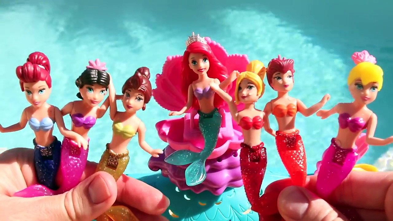 Little Mermaid Ariel COLOR CHANGE Dolls! Mermaid Sisters Water Bath Color Changing Toy DisneyCarToys
