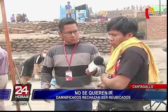 Cantagallo: damnificados se niegan a abandonar el lugar