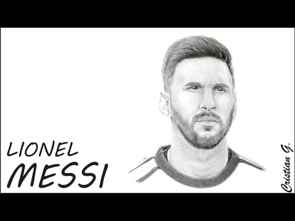 Como dibujar a MESSI con barba