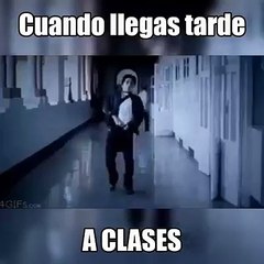 Cuando llegas tarde a clase