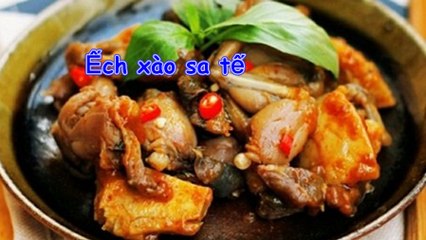 Cách làm món thịt ếch xào sa tế khoai sọ ngon miệng