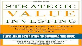 [Free Read] Strategic Value Investing: Practical Techniques of Leading Value Investors Full Online
