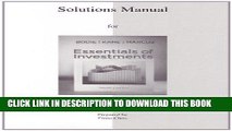 [Free Read] Solutions Manual to accompany Essentials of Investments Full Online