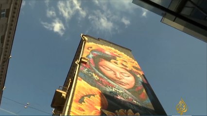 الرسم على الجدران للتعبير عن الغضب بأوكرانيا