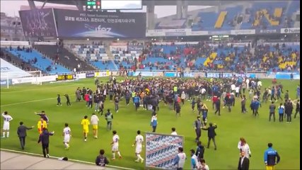 Fans invade pitch after Incheon secure 1st division stay!