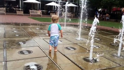 Kid Gets Owned by a Fountain