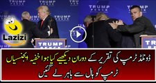 Donald trump Rushed Away During Speech By Secret Services