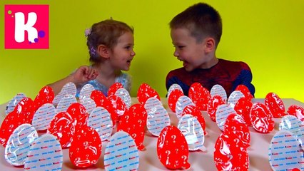 Киндер Joy Челлендж 50 яиц кто больше соберёт игрушек Kinder Joy Eggs Challenge with toys