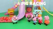 Peppa Pig Play-Doh Picnic, Park, Potato Sack Racing on Lightning McQueen Mater DisneyCarToys
