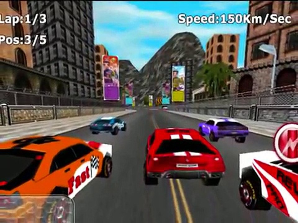 dessin animé pour enfants, dessin animé de voitures, dessin animé voiture de course,