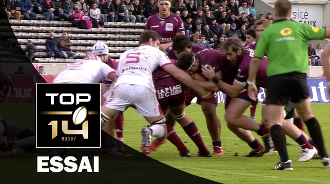 TOP 14 ‐ Essai Clément MAYNADIER (UBB) – Bordeaux-Bègles-Paris – J10 – Saison 2016/2017