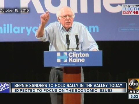 Bernie Sanders expected at a rally in Phoenix Sunday, as campaigns are vying for last minute votes