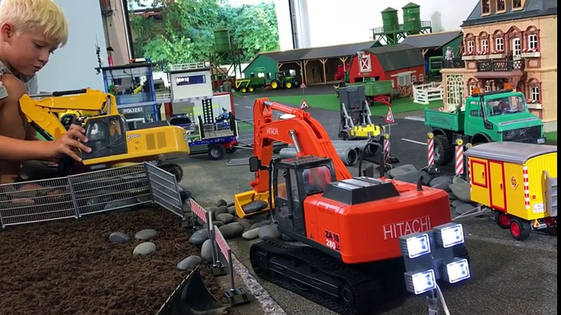 bruder truck and digger