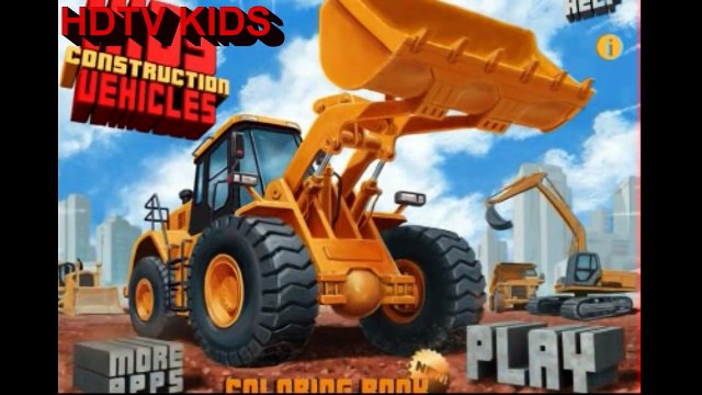 introduction of excavators, bulldozers, cranes and trucks for the baby