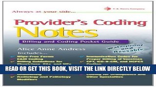 [READ] EBOOK Provider s Coding Notes: Billing   Coding Pocket Guide (Davis s Notes) BEST COLLECTION
