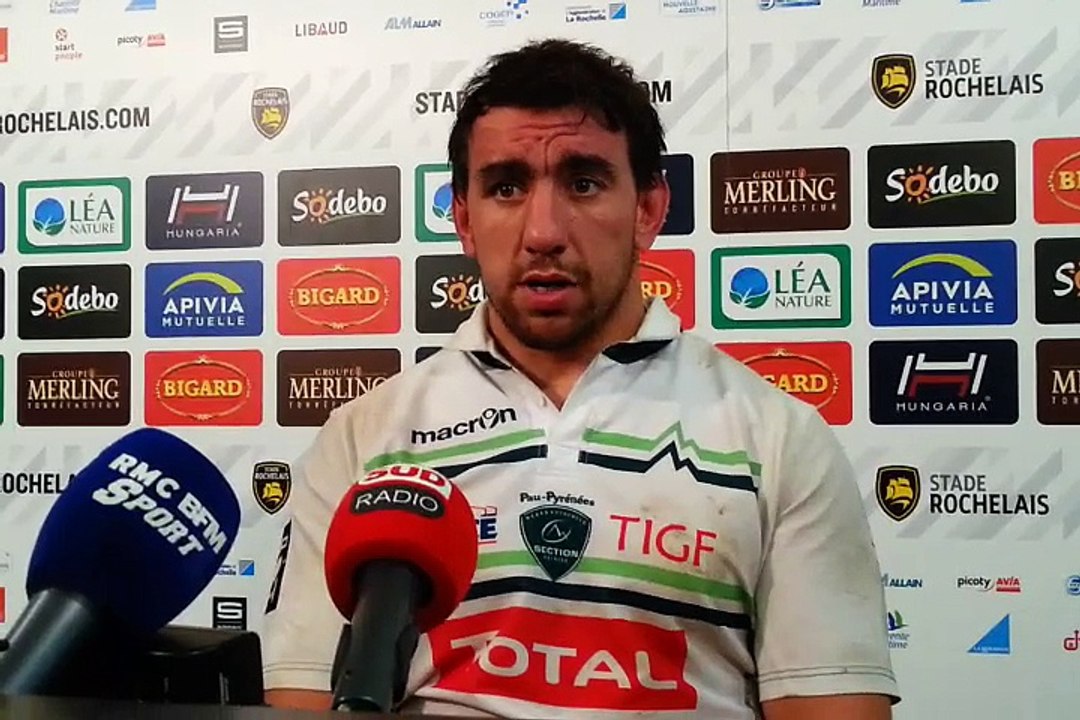 Thomas Bianchin après La Rochelle - Section Paloise : "J'ai l'impression qu'on n'a pas voulu exister"