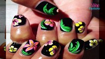 Easy Nails Art Design | Simple Flower Nail Art for Beginners