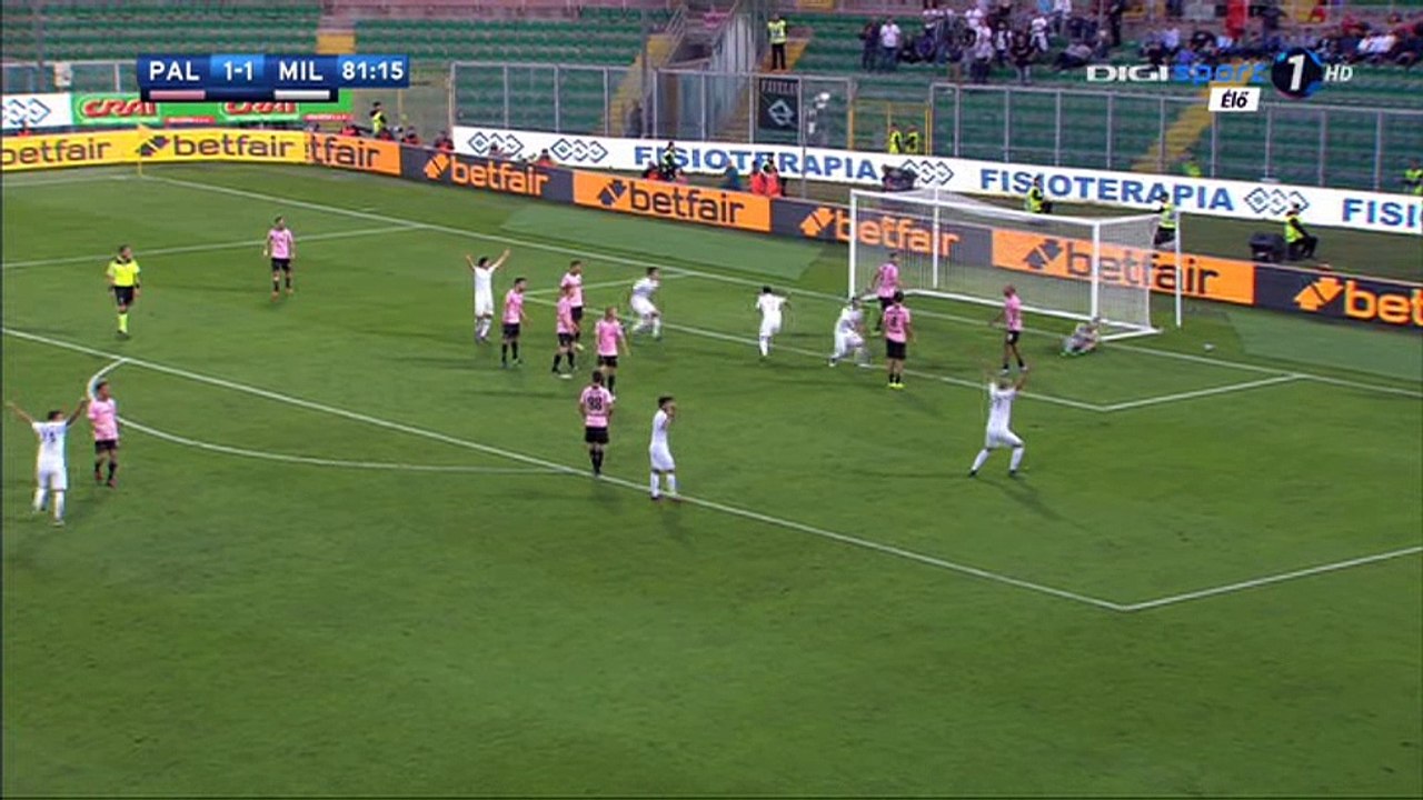 Gianluca Lapadula Goal HD - Palermo 1-2 AC Milan - 06-11-2016