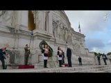 Roma - Giornata delle Forze Armate, Mattarella all'Altare della Patria (04.11.16)