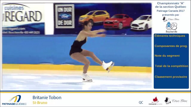 Championnats A de la section Québec 2017 - Glace 2, Senior Dames prog. libre Éch. 1 & 2