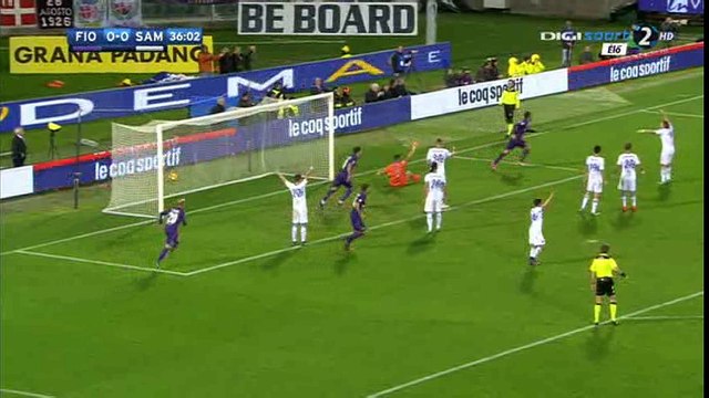 Davide Astori Goal HD - Fiorentina 1-0 Sampdoria - 06-11-2016
