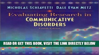 [FREE] EBOOK Evaluating Research in Communicative Disorders (4th Edition) BEST COLLECTION
